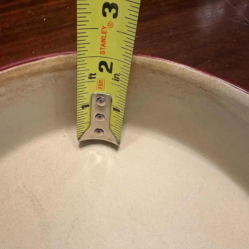 Vintage Pampered Chef Cranberry Small Oval Baker Stoneware Casserole Dish
